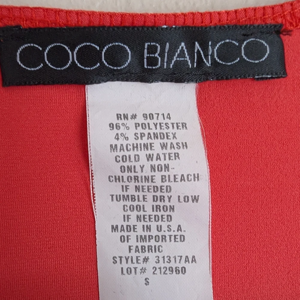 Coco Bianco Coral Cold Shoulder Blouse Size S - Picture 4 of 4